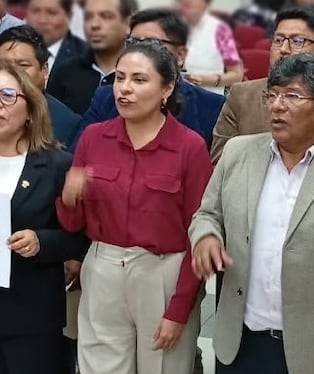 Autoridades legislativas emitieron pronunciamiento conjunto este lunes 19. (Foto: Adrian Apaza)