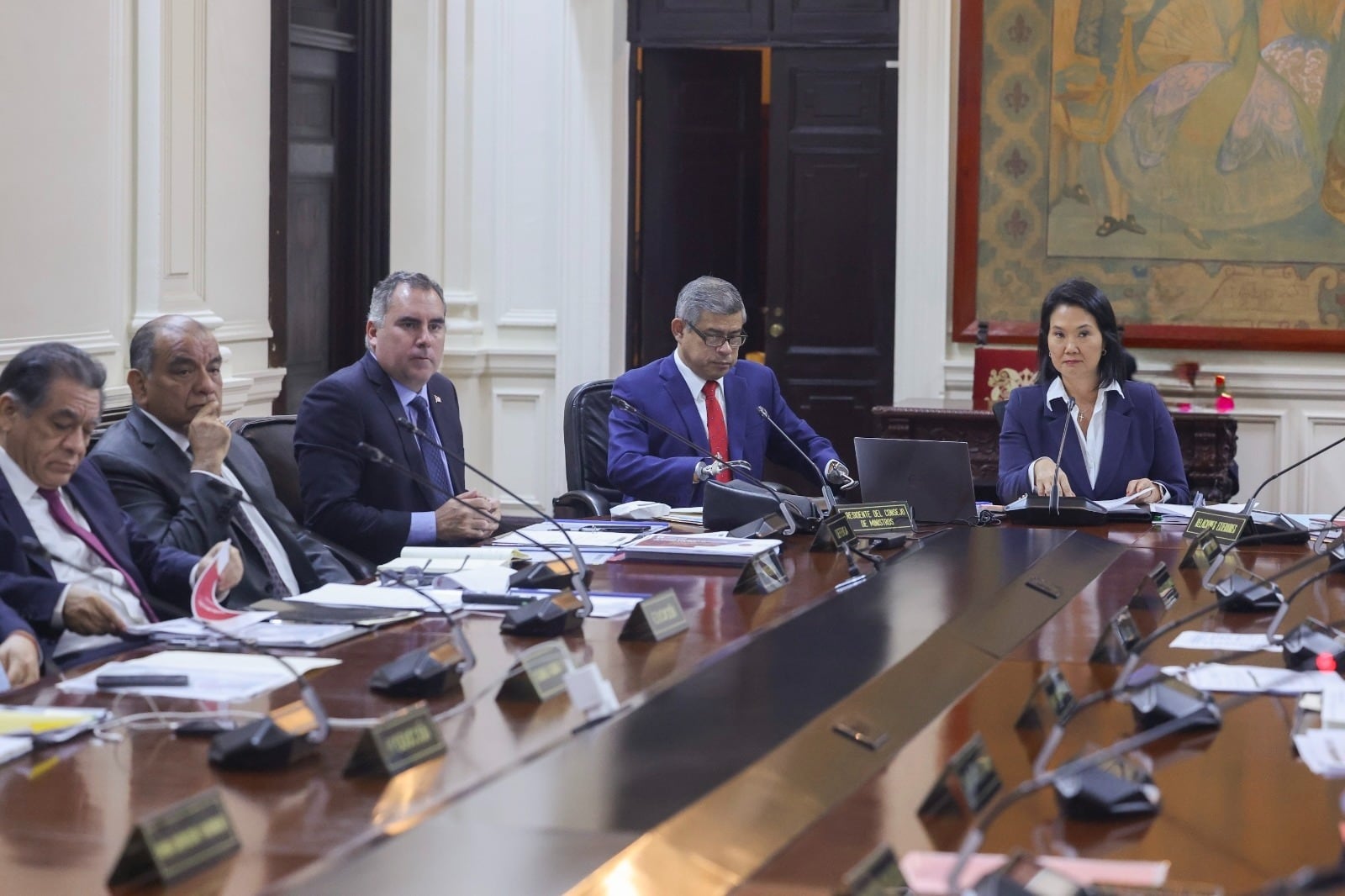 La presidenta reunió a siete sectores del Gobierno y anunció la reactivación de obras de prevención en Santa Eulalia, donde permanecían almacenadas 12 geomallas.