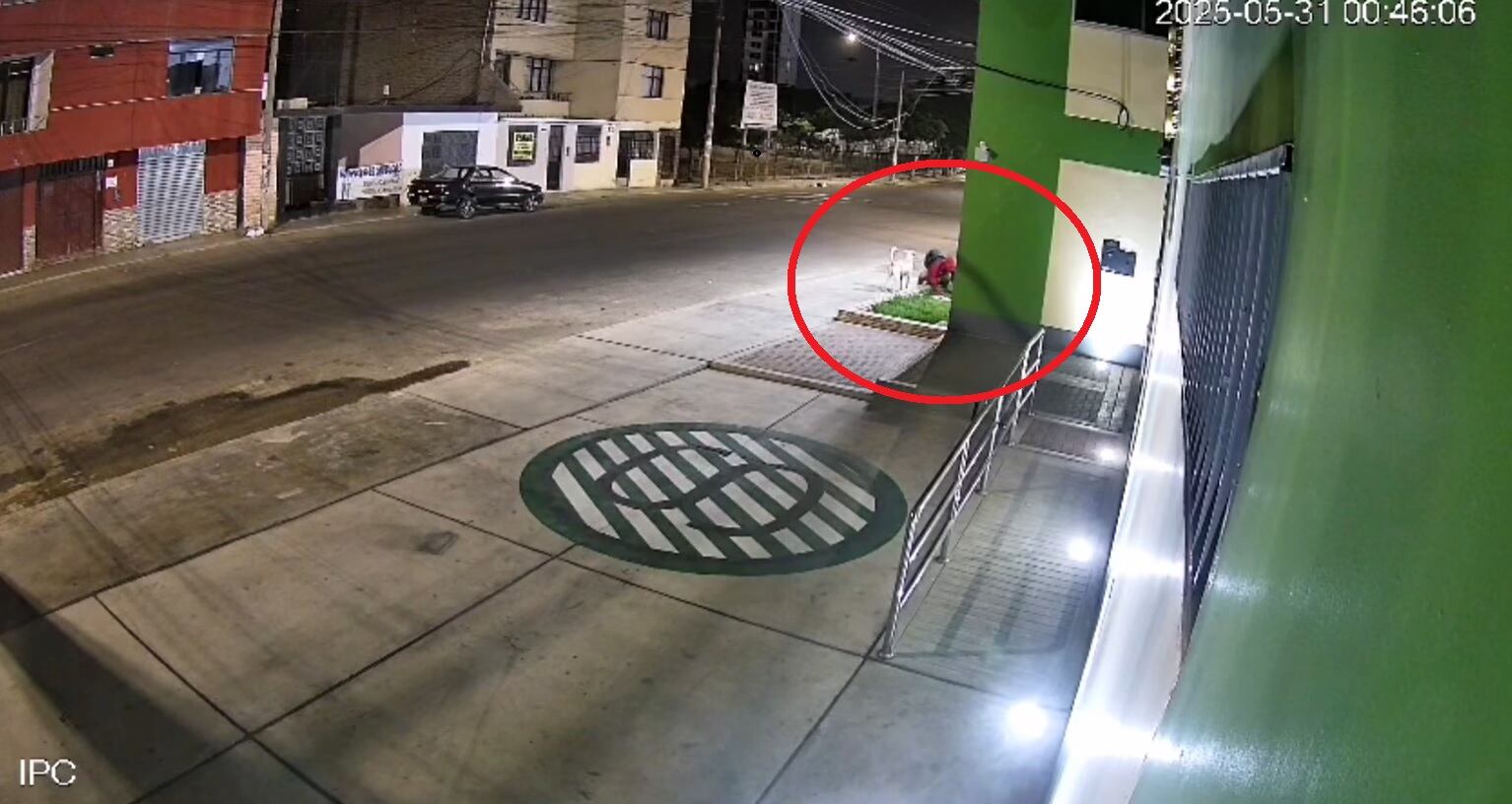 Hampón es captado por cámara de seguridad en la urbanización San Nicolás.