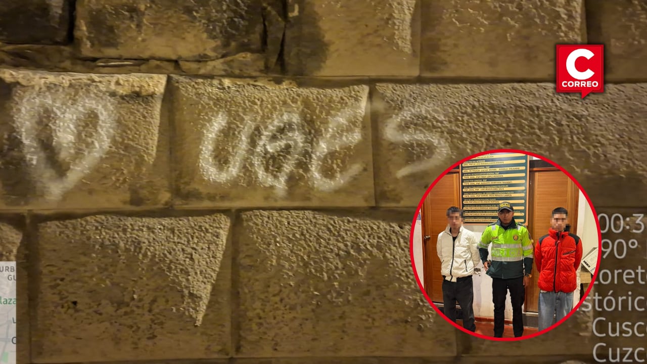 Acusados por delito al patrimonio fueron detenidos a escasos metros de la plaza mayor de la Ciudad Imperial.