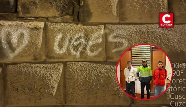 Acusados por delito al patrimonio fueron detenidos a escasos metros de la plaza mayor de la Ciudad Imperial.