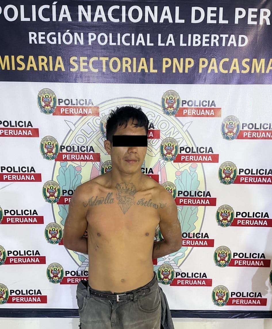 Facineroso les robó sus teléfonos celulares. Tras una persecución fue capturado por agentes de la comisaría de Pacasmayo.