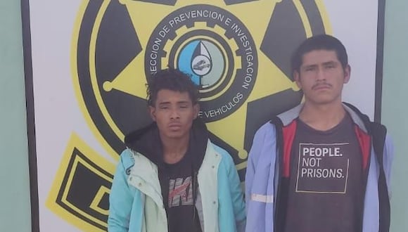 Fue identificado como Dilan José Rodríguez Rondón (18) y trasladado junto a su acompañante al Departamento de Prevención y Robo Vehicular. (Foto: Difusión)