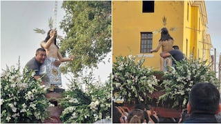 Ica: imagen de Cristo Salvador cae durante procesión y genera conmoción entre fieles