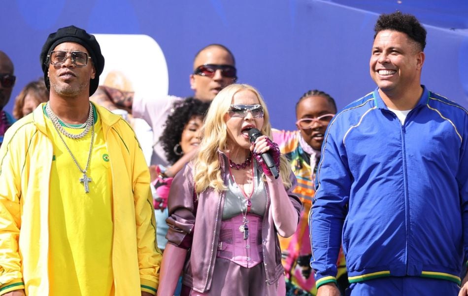 Madonna empezó su show en el medio tiempo del Mundial 2026 junto a Ronaldo y Ronaldinho. (Foto: Instagram / @fifa)