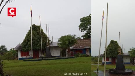 Loreto: izan bandera colombiana en comunidad peruana de Tres Fronteras, en Putumayo