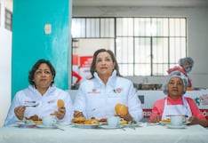 Dina Boluarte respalda al pan con chicharrón en el Mundial de Desayunos desde Lurín