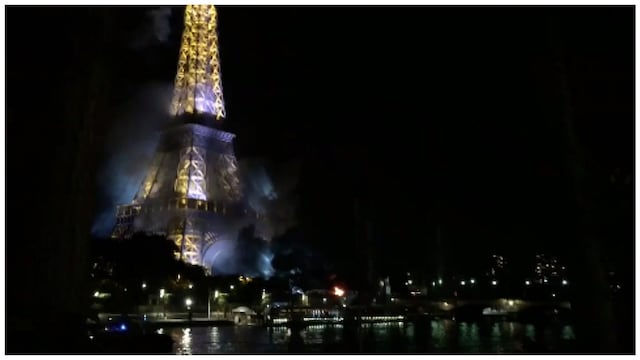 Impactante: Imágenes en vivo muestran incendio en la torre Eiffel (VIDEO)