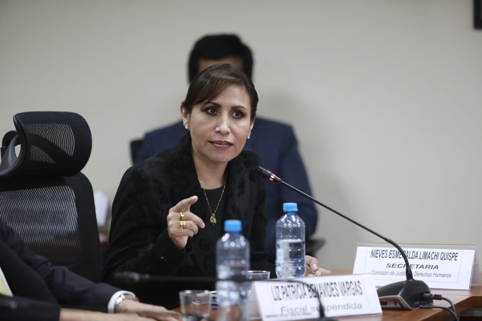 La abogada Patricia Benavides se presenta en la sesión de la comisión de Justicia y Derechos humanos del Congreso de la República presidida por la parlamentaria Janet Rivas Chacara. La ex fiscal de la Nación llega a dar sus declaraciones por las investigaciones en su contra y el caso Valkiria.
Fotos: Julio Reaño/@Photo.gec