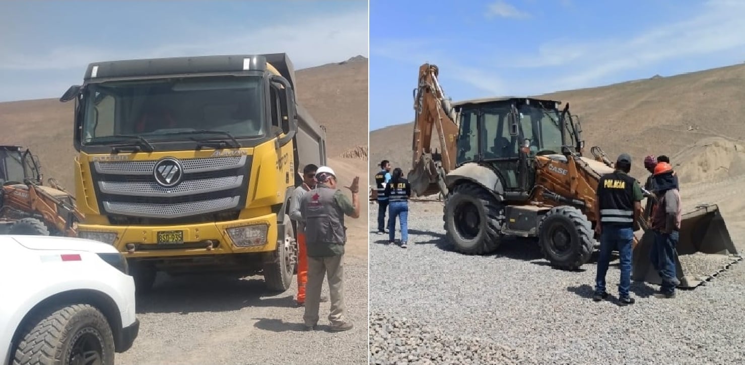 Fiscalizadores de Energía y Minas y policías de Medio Ambiente intervinieron el campamento minero