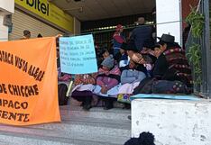 Pobladores de Chicche toman puertas del Gobierno Regional de Junín por falta de atención a obras