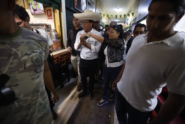Roberto Sánchez en San Juan de Miraflores (Fotos: Jesús Saucedo/GEC)