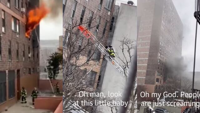 El acto de heroísmo de un bombero al salvar a bebé de voraz incendio en Nueva York