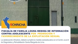 Chincha: medida de internación contra adolescente por infracción a la ley penal