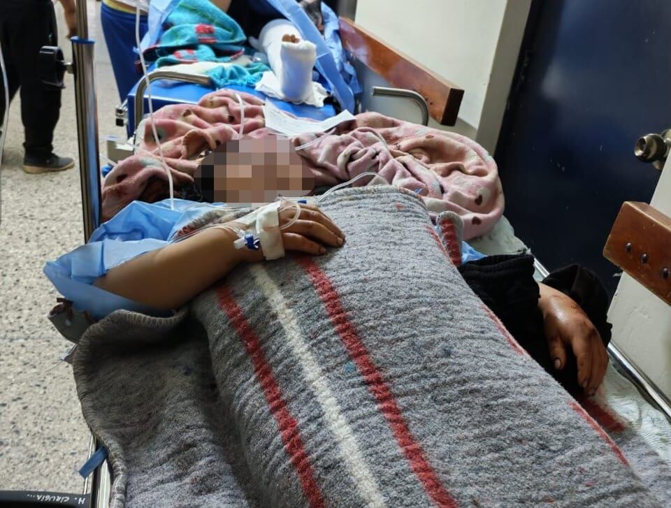 Heridos en el hospital de Camaná. Foto: difusión.