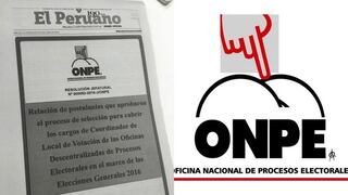 ​ONPE podría denunciar al diario El Peruano por error en logotipo