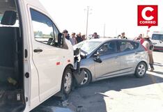 Puno: Dos muertos y varios heridos tras choque frontal de un auto y combi en Juliaca