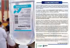 Ica: ordenan inmovilización del suero fisiológico de Medifarma