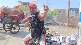 “Rambo de Ica” solicita apoyo para recuperar su triciclo, su principal herramienta de trabajo