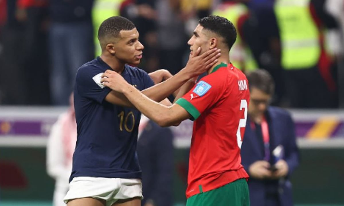 Mbappé y Hakimi se volverán a ver las caras en un Francia vs. Marruecos. (Foto: GEC)