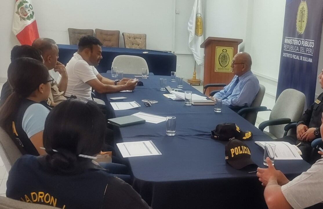 Presidente de la Fiscalía de Sullana se reunió con jefes de distintas unidades policiales