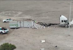 Arequipa: Tres heridos en volcaduras de un tráiler y un camión en carreteras de Camaná