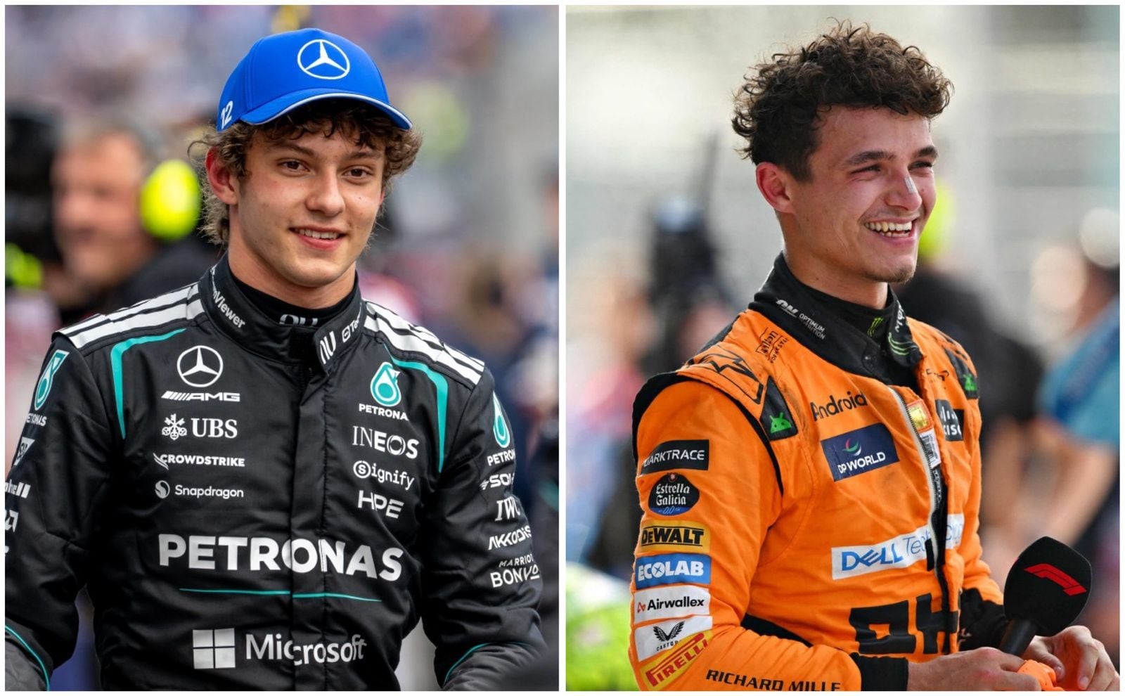 Kimi Antonelli y Lando Norris luchan por ser campeones de la Fórmula 1. (Foto: EFE)