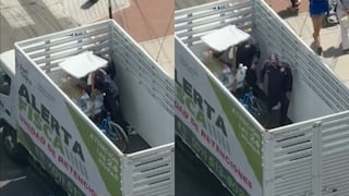 San Isidro: Serenos son captados comiendo ceviche de carretilla que acababan de incautar