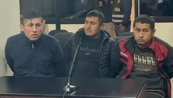 La prisión preventiva recayó contra Alfredo Cano, Luis Chaupis y Bryan Yomona. (Foto: Poder Judicial)