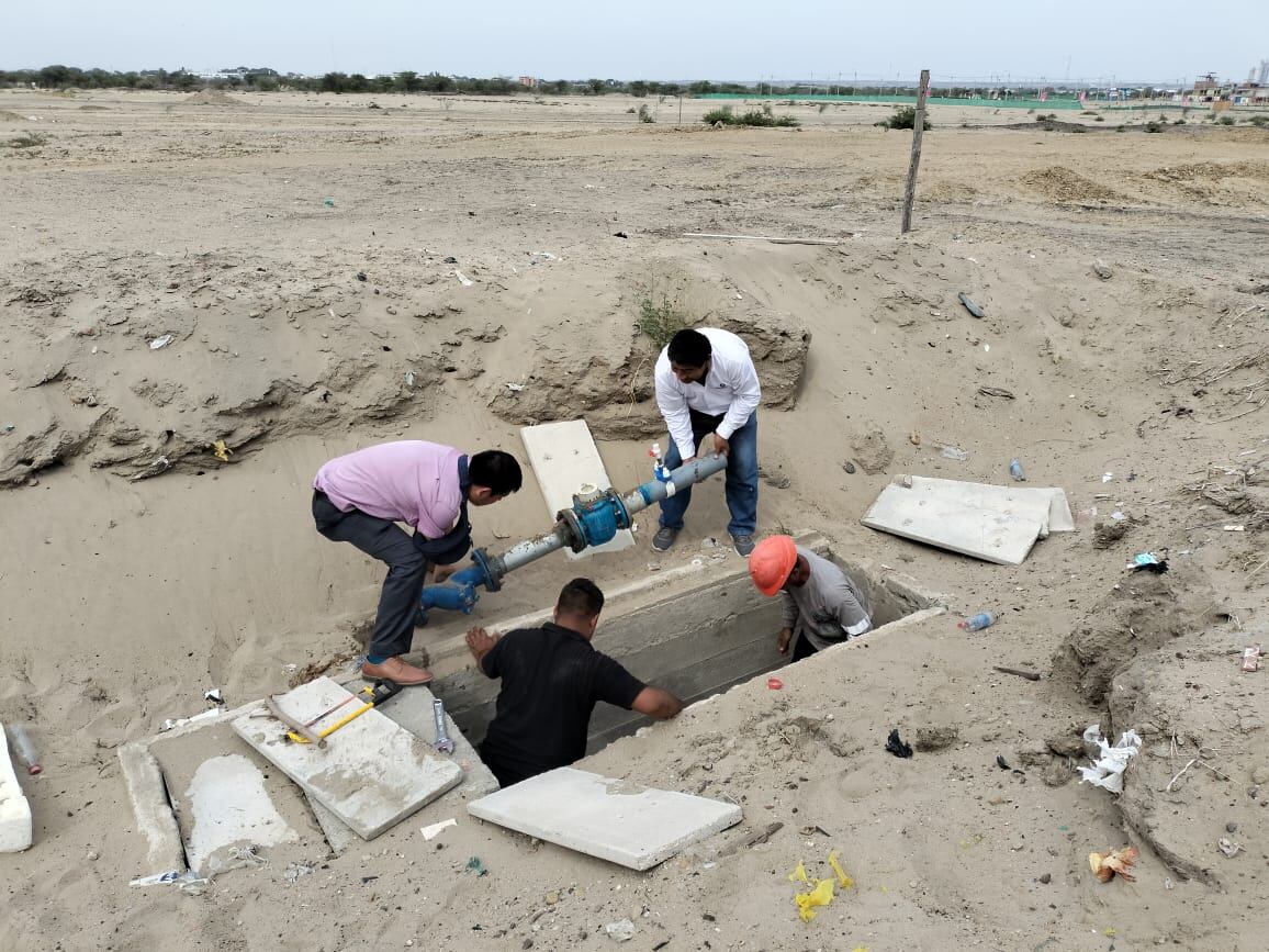 EPS Grau retiró el macromedidor para cortar el abastecimiento del servicio de agua potable hacia las viviendas en La Rinconada
