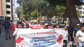 Piura: Obreros exigen cese de crímenes con multitudinaria marcha