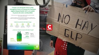 Camisea desmiente alza de precios del GLP: 76% del costo son de impuestos y cadena de distribución