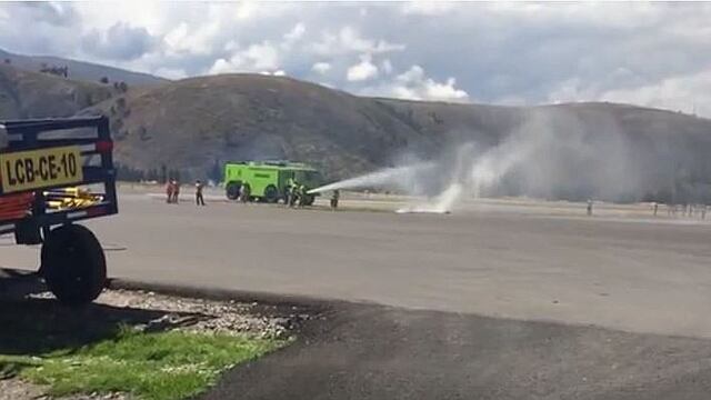 Aerolínea realiza simulacro de accidente en aeropuerto de Jauja (VIDEO)