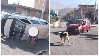 Choque de “loncherita” con auto deja 7 personas heridas en Cerro Colorado (VIDEO)