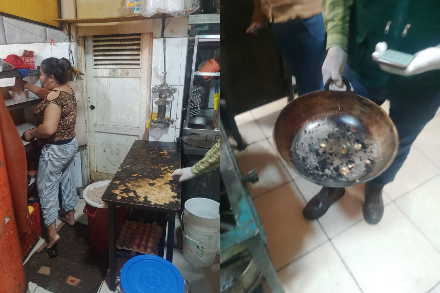 Inspectores detectaron que negocios ofrecían productos vencidos o que preparaban alimentos con materiales antihigiénicos.