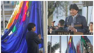 Evo Morales iza bandera marítima de Bolivia ante litigio en La Haya