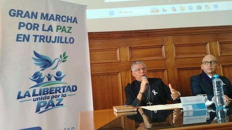 Marcha por la paz y seguridad en Trujillo