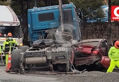 La Oroya: Tráiler impacta contra auto y deja herido a policía en la Carretera Central