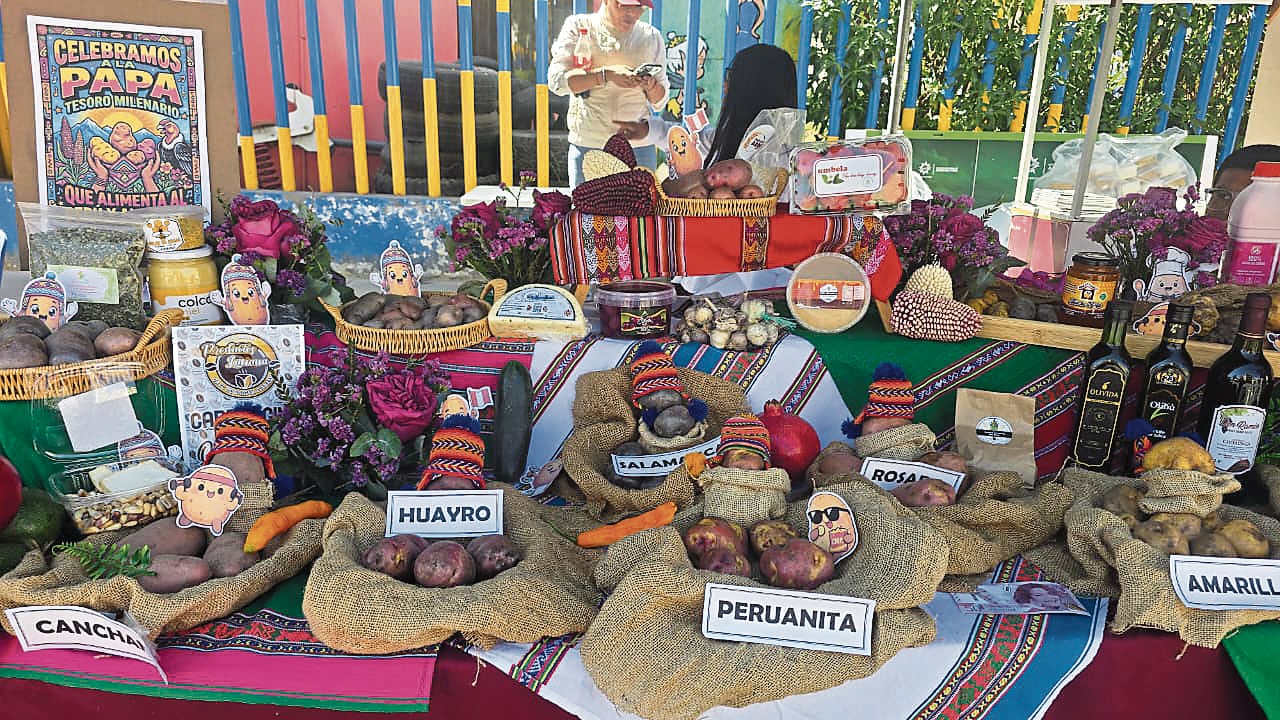 Feria por el Día Nacional de la Papa se realizó en el parque Los Ccoritos en José Luis Bustamante y Rivero. Foto: GEC.