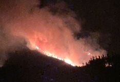 Pasco: Grandes lenguas de fuego consumen bosques de pino en Huariaca