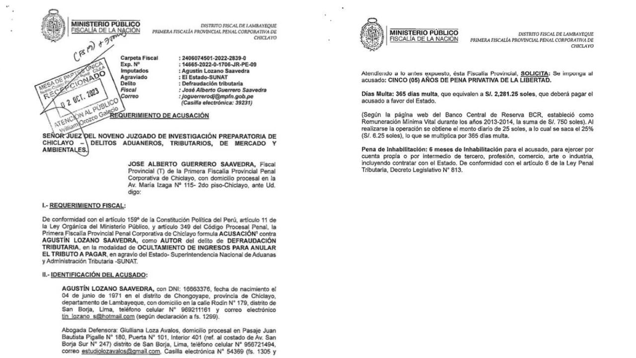 Resolución de la Fiscalía Provincial de Chiclayo.