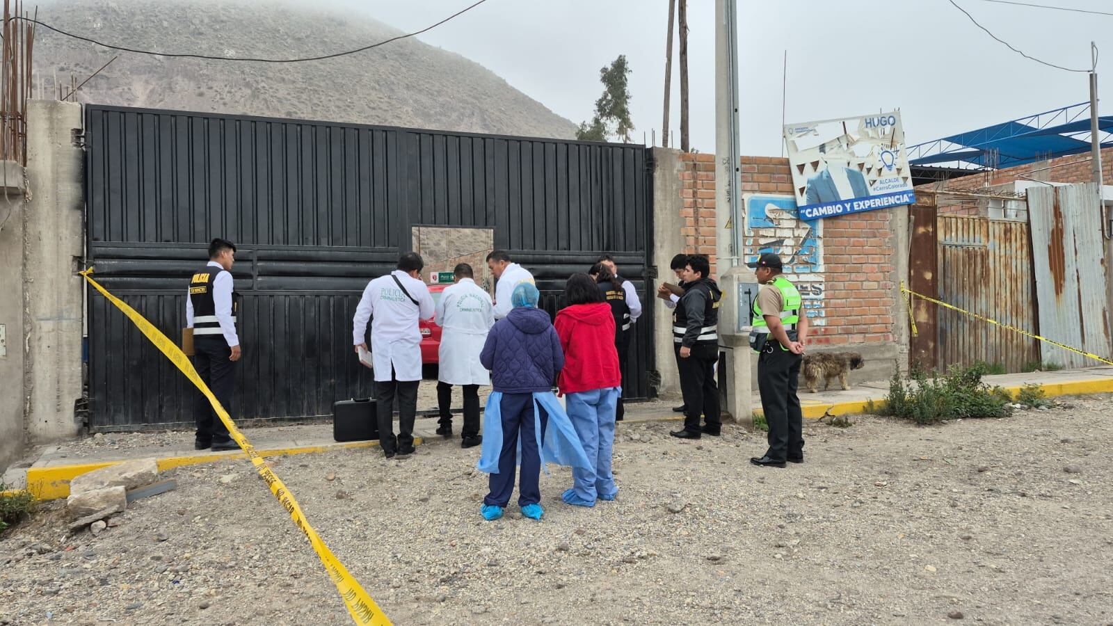 Minero fue baleado al  interior de la vivienda de su compadre. Foto: GEC.