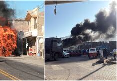 Palpa: bus se incendia en plena Panamericana Sur a la altura del distrito de Río Grande