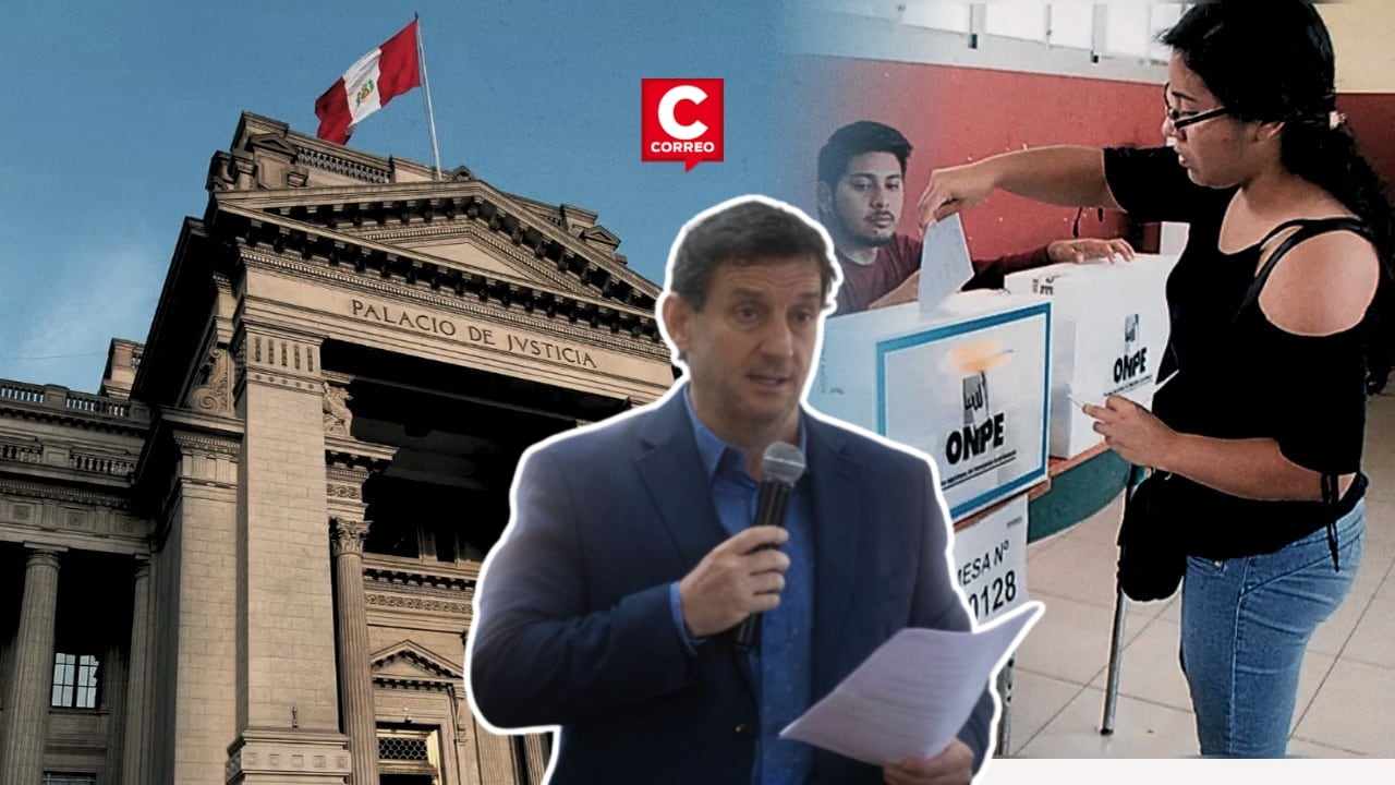 Poder Judicial declara inadmisible demanda de Renzo Reggiardo contra el JNE por elecciones complementarias. Composición: Diario Correo.