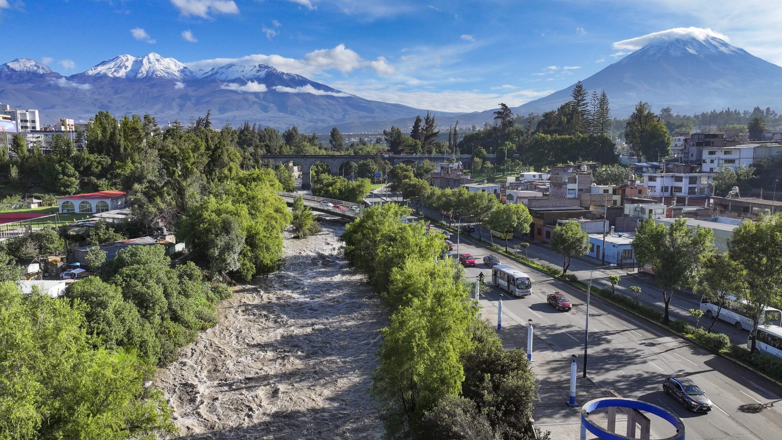 Incremento de caudal del río Chili en Arequipa. Foto: Difusión.