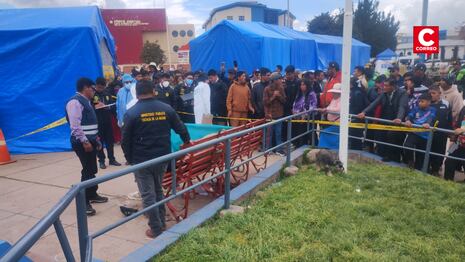 Puno: Dos jóvenes fueron acribillados por sicarios en la plaza Zarumilla de Juliaca