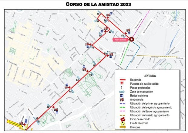 Rutas alternas por el Corso de la Amistad. (Foto: Municipalidad de Arequipa)