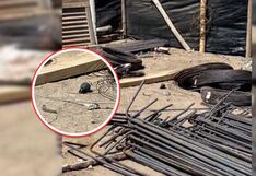 La Libertad: Dejan granada de guerra en obra de una construcción de un puente (VIDEO)