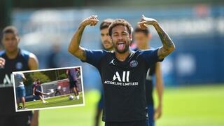 Neymar muestra increíble puntería antes de viajar a Portugal por Champions League (VIDEO)