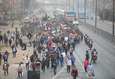 Transportistas y comerciantes marchan por la Panamericana Norte ante ola de inseguridad (FOTOS)